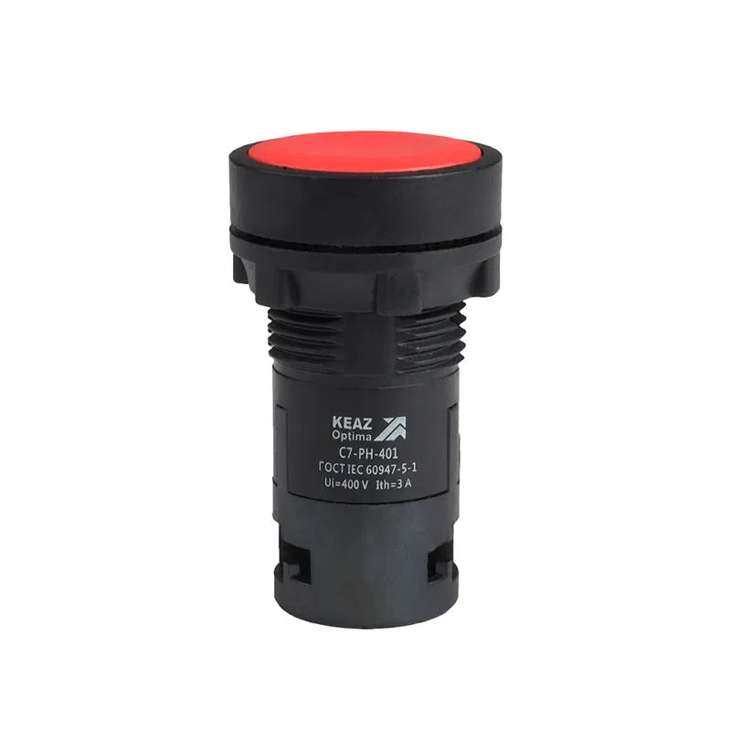 Кнопка с фиксацией OptiSignal Compact D22 С7-PH-420 красн. 2НО XB7NH43 КЭАЗ 362081