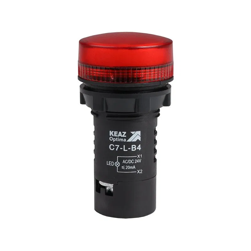Лампа светодиодная OptiSignal Compact D22 С7-L-B4 красн. 24В AC/DC XB7EV04BP КЭАЗ 362150