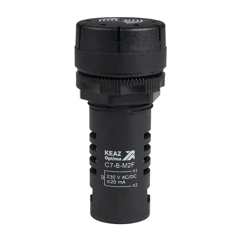 Зуммер с пульсирующим сигналом OptiSignal Compact D22 С7-B-M2F черн. 230В AC/DC КЭАЗ 362180