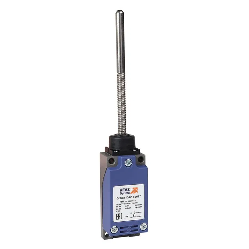 Выключатель концевой OptiLiS D4V-8166Z пружина с наконечником пластик. XCKP2107P16 КЭАЗ 365298