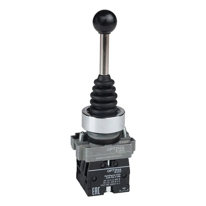 Джойстик OptiSignal D22 C4-J2F-220 метал. 2 положения 2НО с фиксацией КЭАЗ 380092