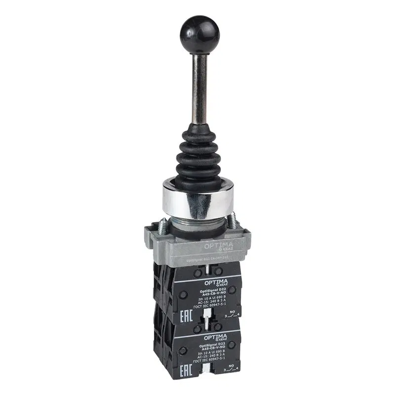 Джойстик OptiSignal D22 C4-J4F-240 метал. 4 положения 4НО с фиксацией КЭАЗ 380096
