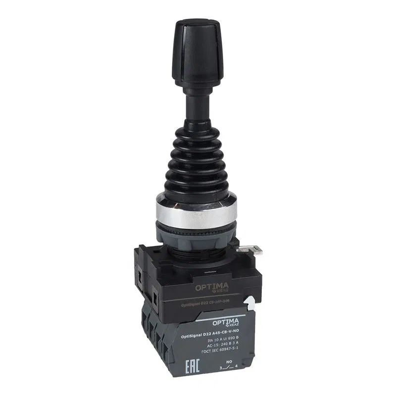 Джойстик OptiSignal D22 C5-J4F-240 пластик. 4 положения 4НО с фиксацией КЭАЗ 380111