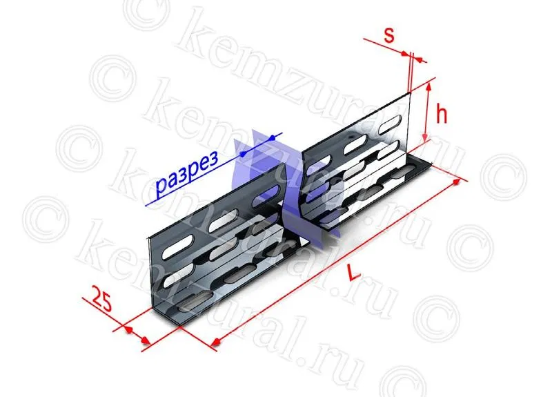 Разделитель для лотка H=65мм L2000 УХЛ 2 КЭМЗ 123 003323 1b