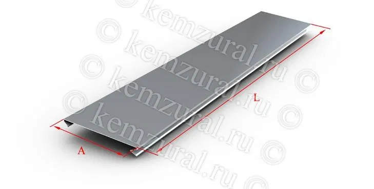 Крышка для лотка замковая осн.300 L2000 сталь 1мм КЛЗ 300 УТ2.5 КЭМЗ 246 301123 15
