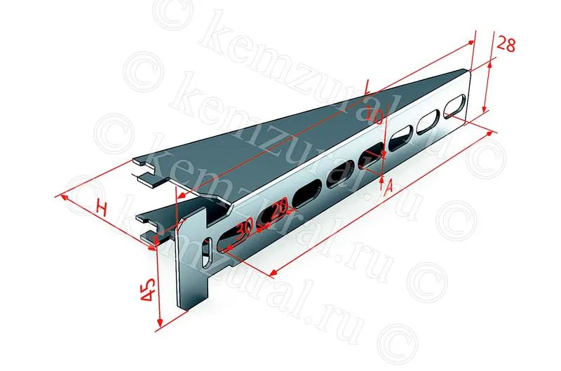 Полка кабельная К1163 цУХЛ1 2мм сталь КЭМЗ 461 457006 1i