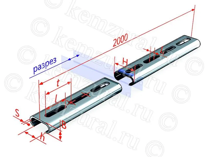 Профиль С-образный L2000 2мм К 108/2 УТ1.5 КЭМЗ 465 402026 14