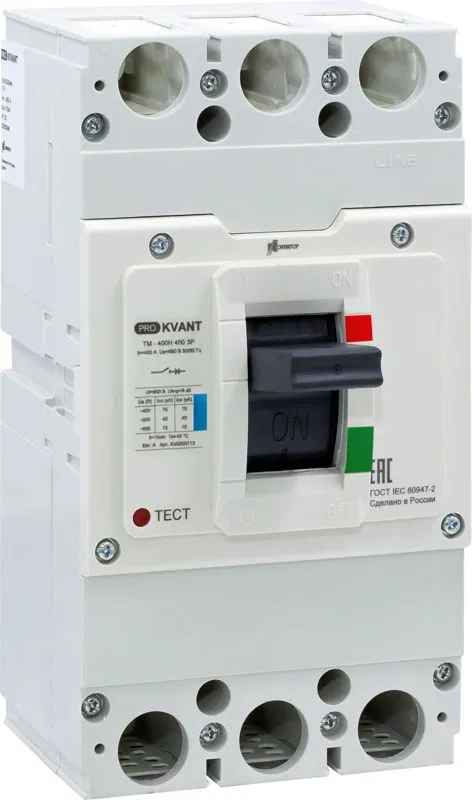Выключатель автоматический PRO.KVANT TM-400S 3P 315А 50кА в литом корпусе с термомагнит. расцеп. Контактор KV0000106 Контактор (группа IEK)