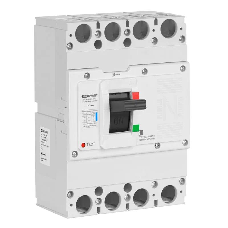 Выключатель автоматический PRO.KVANT TM-400H 4P C 400А 70кА в литом корпусе с термомагнит. расцеп. Контактор KV0000310 Контактор (группа IEK)