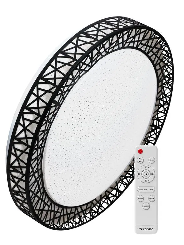 Светильник светодиодный PREMIUM Loft-B 75Вт 230В 3000-6500К 6000лм IP40 490х100мм настенно-потолочный управляемый с пультом ДУ КОСМОС KSLofB75W