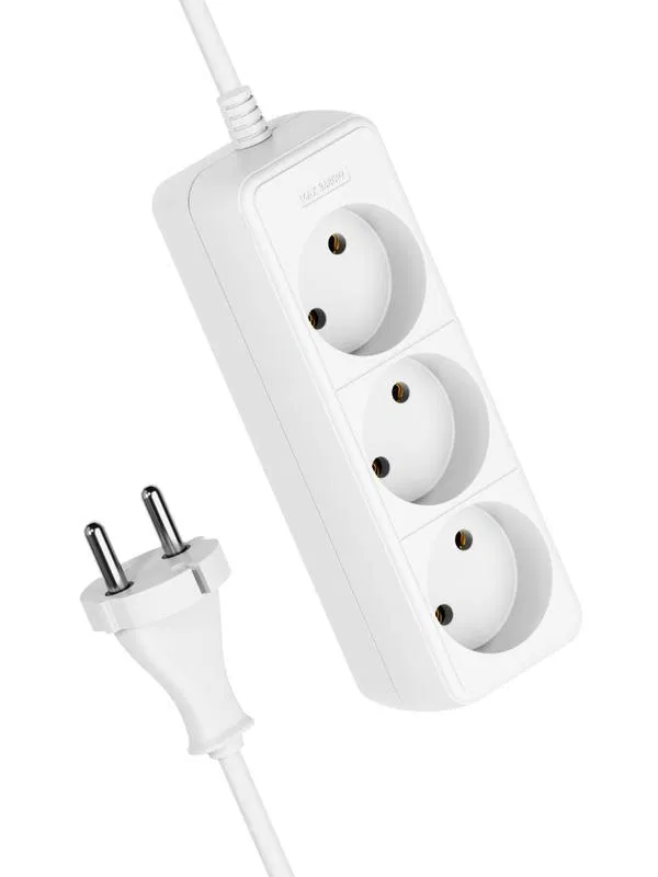 Удлинитель 3х3м без заземл. 16А IP20 ПВС 2х1.5 КОСМОС YKsm3m-3g(K)
