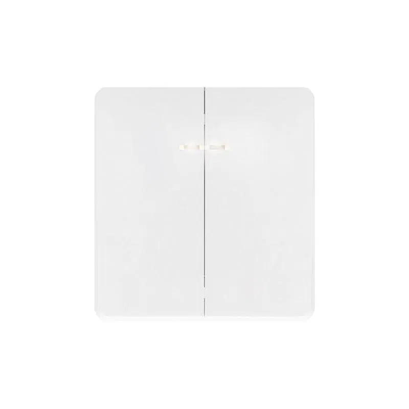 Выключатель 2-кл. СП ROUND MIELE 10А с подсветкой перламутр Kranz KR-78-0714-1