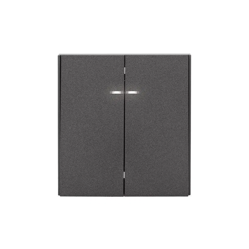 Выключатель 2-кл. СП STRONG MIELE 10А с подсветкой графит Kranz KR-78-0714-6