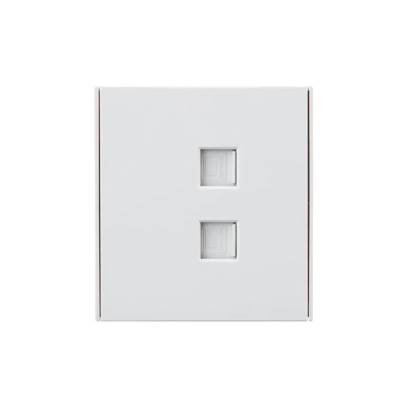 Розетка компьютерная 2-м СП STRONG RJ45 + RJ45 кат.6 IP20 жемчуж. Kranz KR-78-0725-4