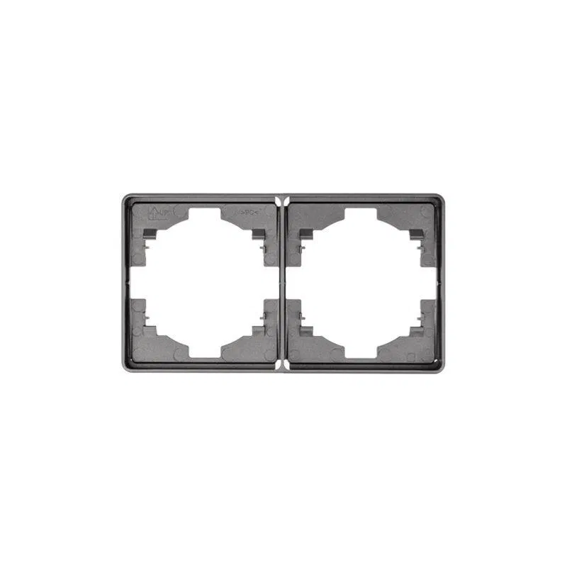 Рамка 2-м ROUND MIELE титан Kranz KR-78-0752-2
