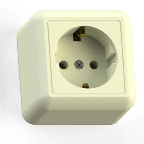 Розетка 1-м ОП Оптима РА16-376 16А IP20 с заземл. с монтаж. пластиной сл. кость Кунцево 8036 Кунцево-Электро