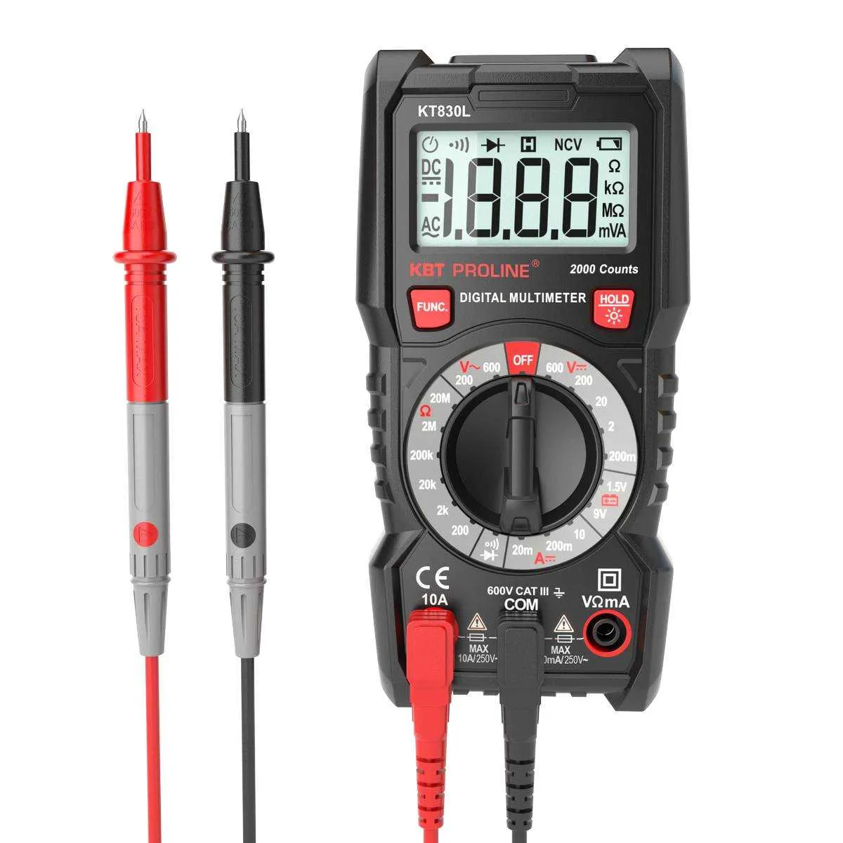 Мультиметр цифровой KT 830L серия PROLINE 79127 КВТ