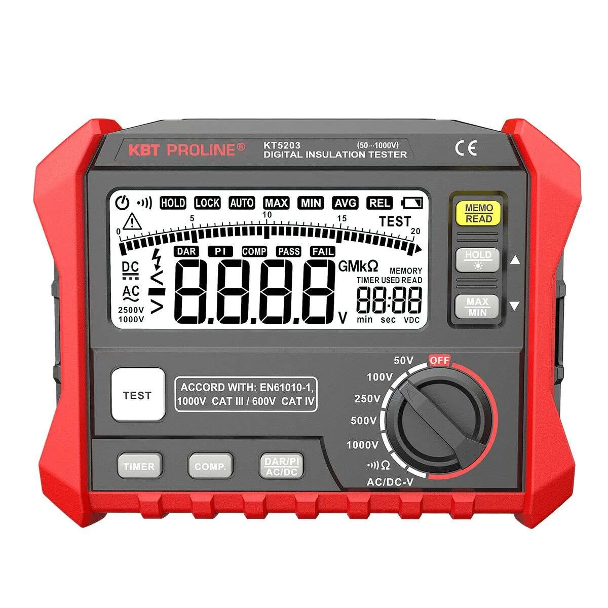 Мегаомметр цифровой KT 5203 серия PROLINE 89638 КВТ