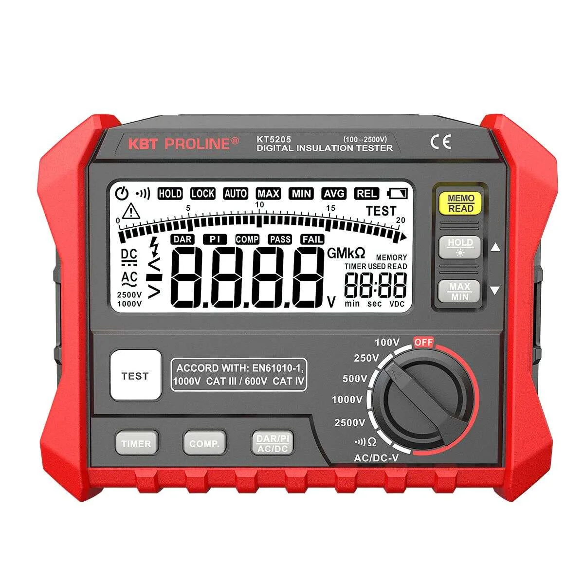 Мегаомметр цифровой KT 5205 серия PROLINE 89639 КВТ