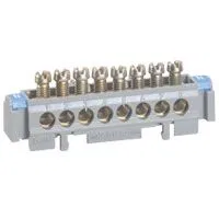 Клеммная колодка - на изолирующих основаниях - 1 x 6-25 мм² - 16 x 1,5-16 мм² - длина 141 мм 004825 Legrand