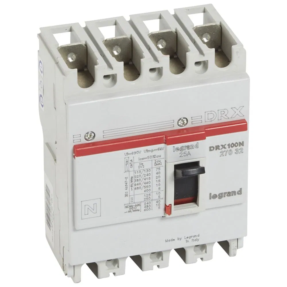 DRX125 термомагнитный 25A 4П 20KA 027032 Legrand