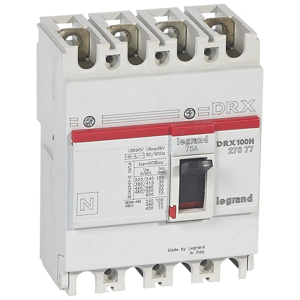 Drx125 фиксированный 75a 4p 36кА 027077 Legrand