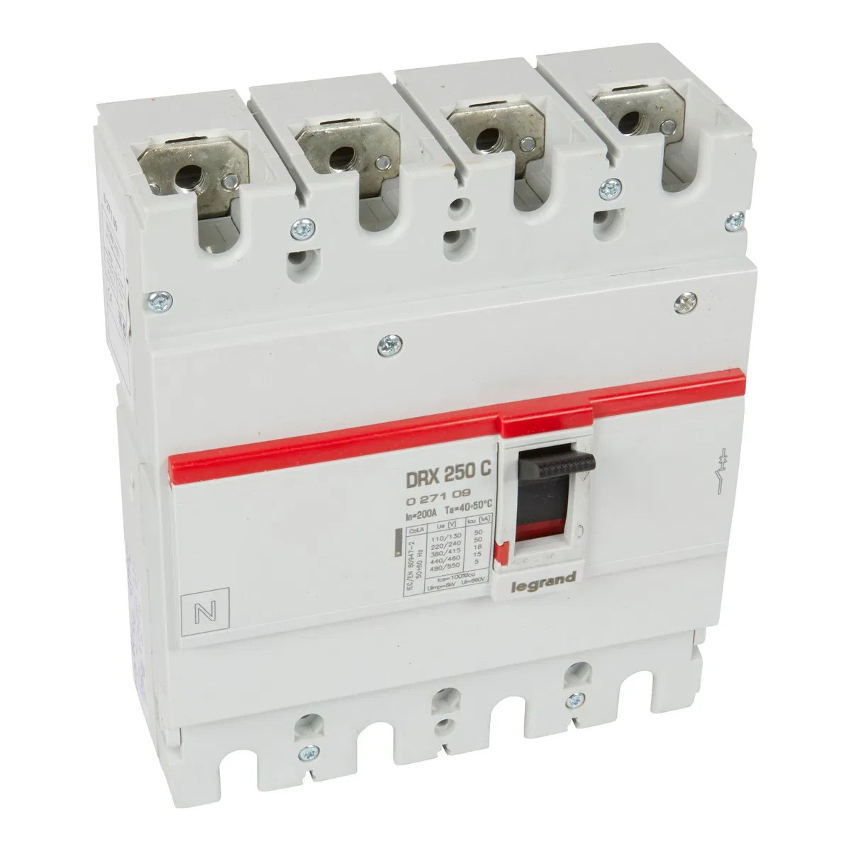 DRX250 термомагнитный 200A 4П 18KA 027109 Legrand