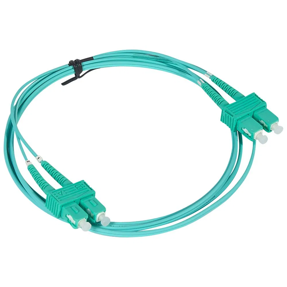 Шнур оптоволоконный OM4 - многомодовый - SC/SC - 2 м - цвет морской волны 032631 Legrand