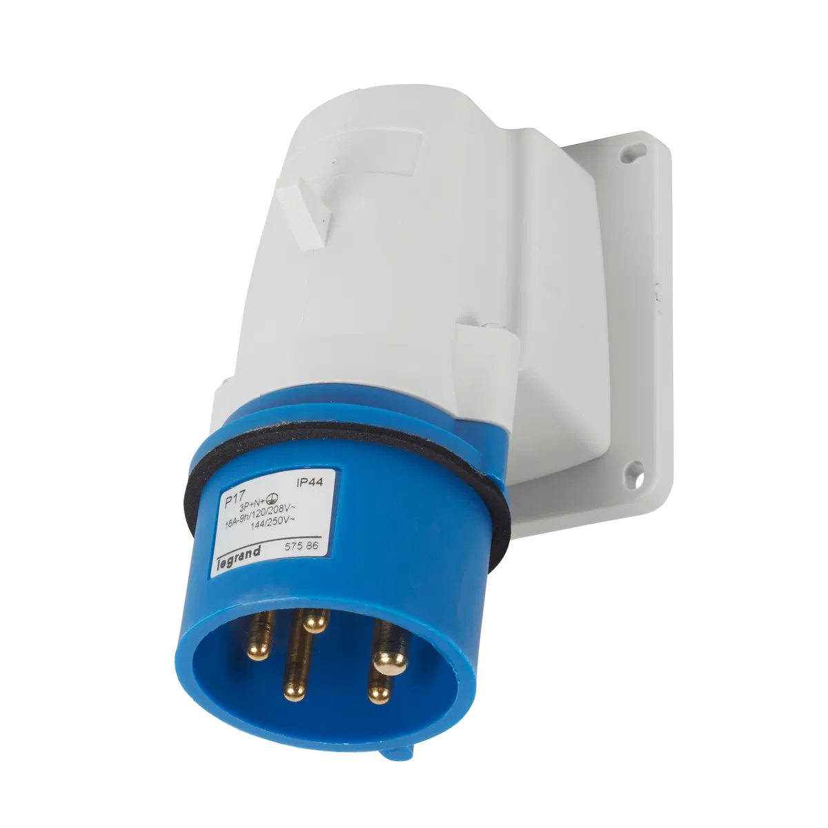 Накладная вилка - P17 Tempra Pro - IP 44 - 200/250 В~ - 16 A - 3К+Н+З 057586 Legrand