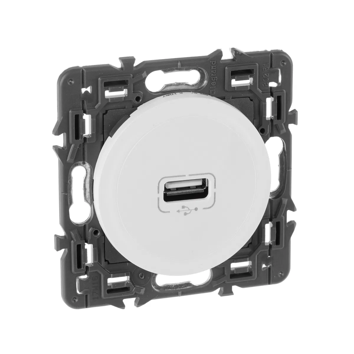 Лицевая панель - Программа Celiane - розетка USB - белая 068253 Legrand