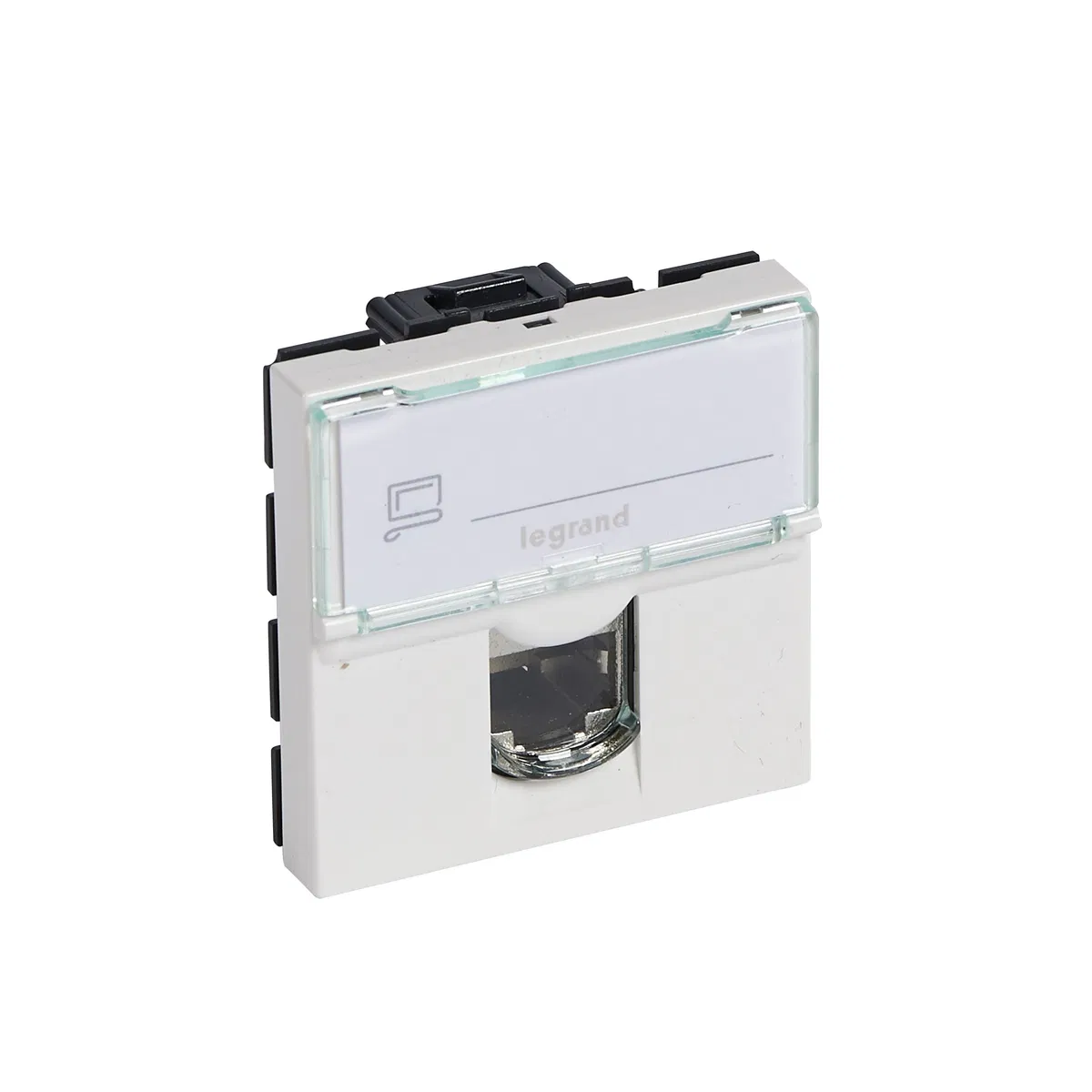 Розетка RJ 45 - Программа Mosaic - категория 6 - UTP - 2 модуля - белый 076564 Legrand