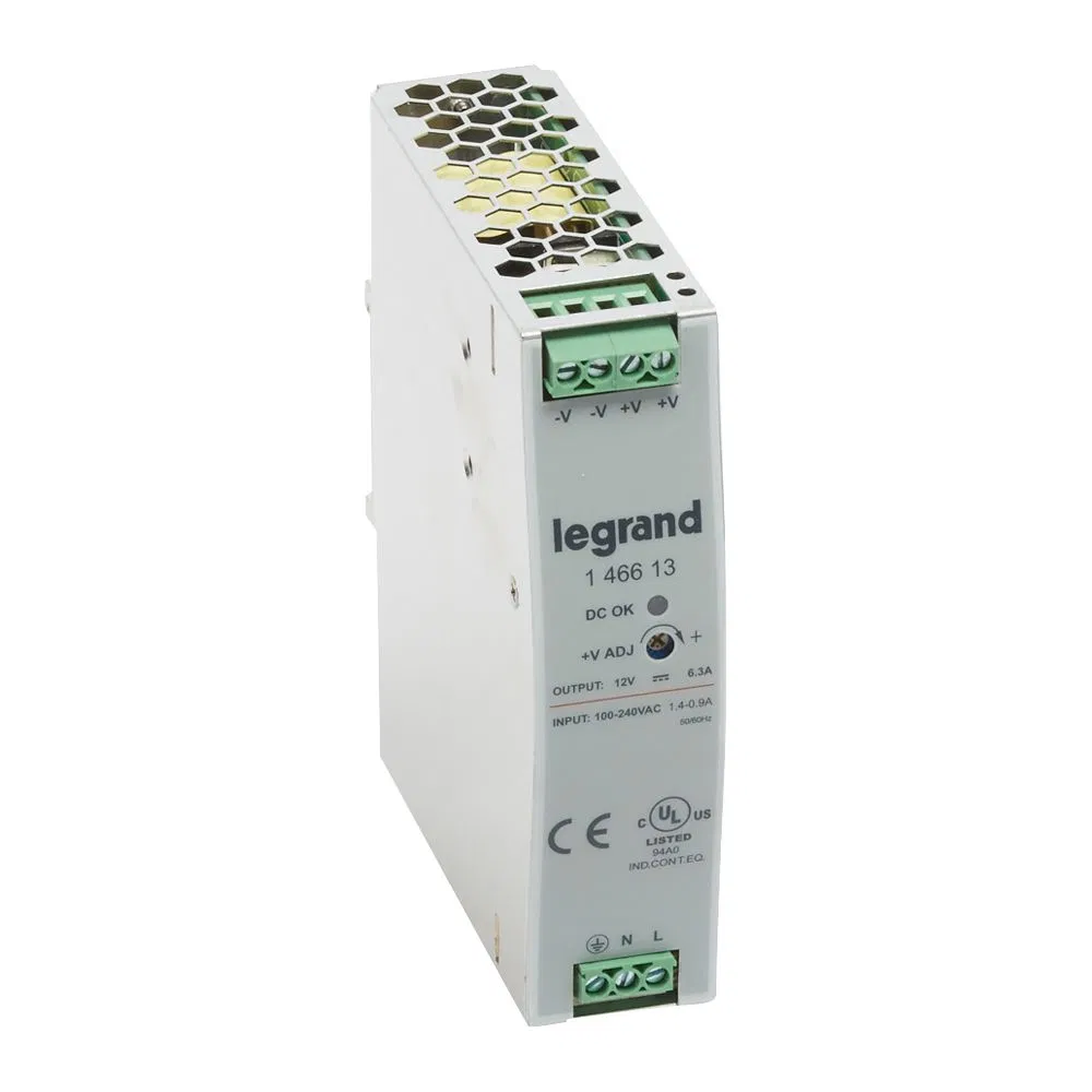 1-фазный Импульсный источник питания 12В 75Вт 6,3A 146613 Legrand