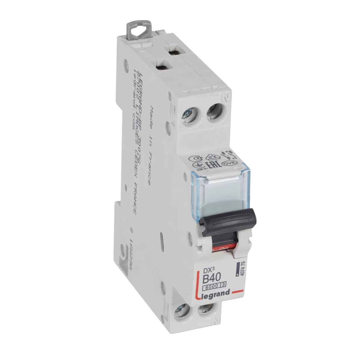 Авт.вкл.DX3 1п+N В40А 6kA/10кА LEGRAND 407479