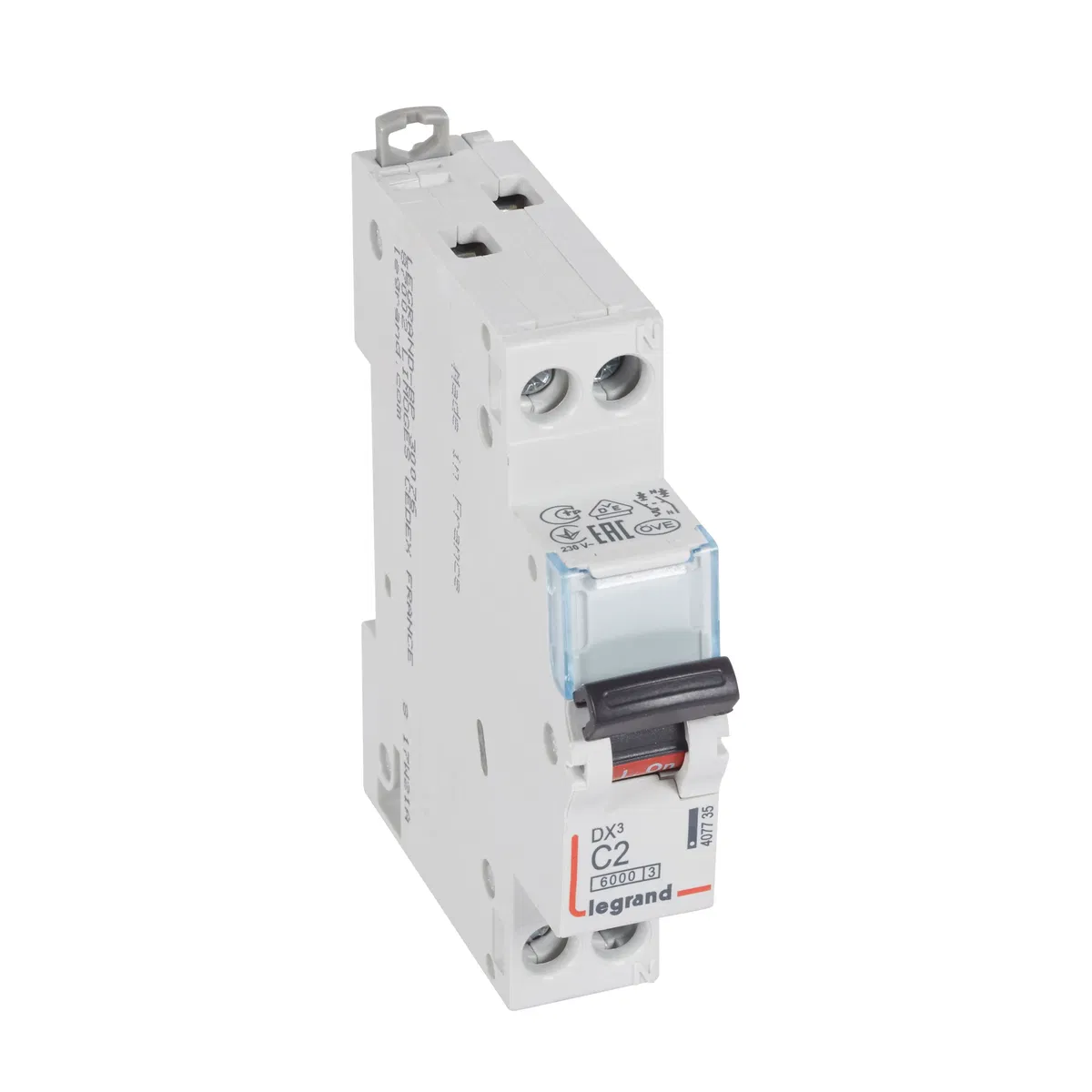 Авт.выкл.DX3 1п+N С2А 6kA/10кА LEGRAND 407735