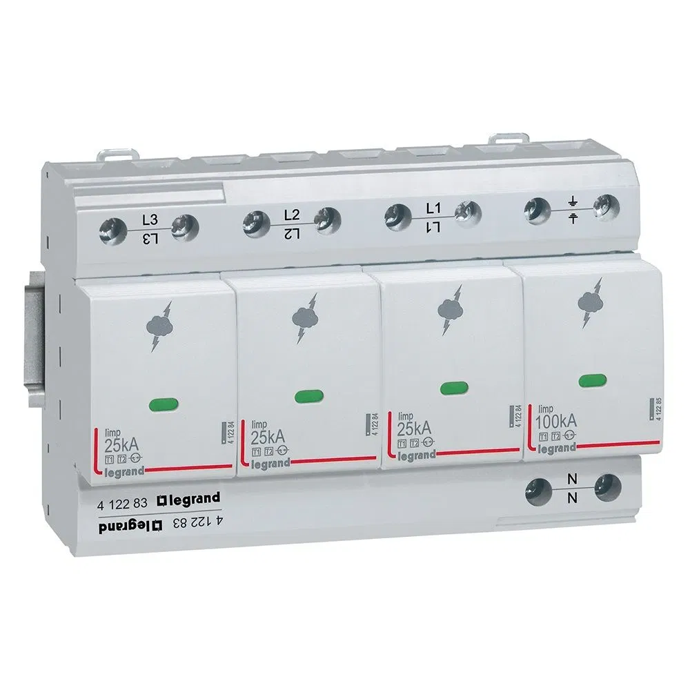 УЗИП T1 25kA 3P+N сигн.конт 412283 Legrand