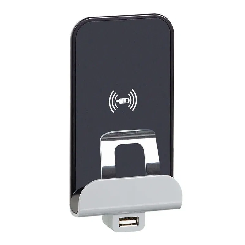 ETIKA Беспроводное зарядное устройство Qi 5В с USB A 5В белый 672237 Legrand