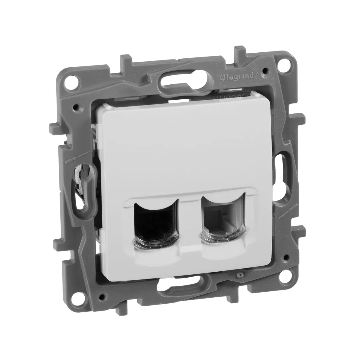 ETIKA Розетка двойная RJ11+RJ45 кат.5E UTP белый 672252 Legrand