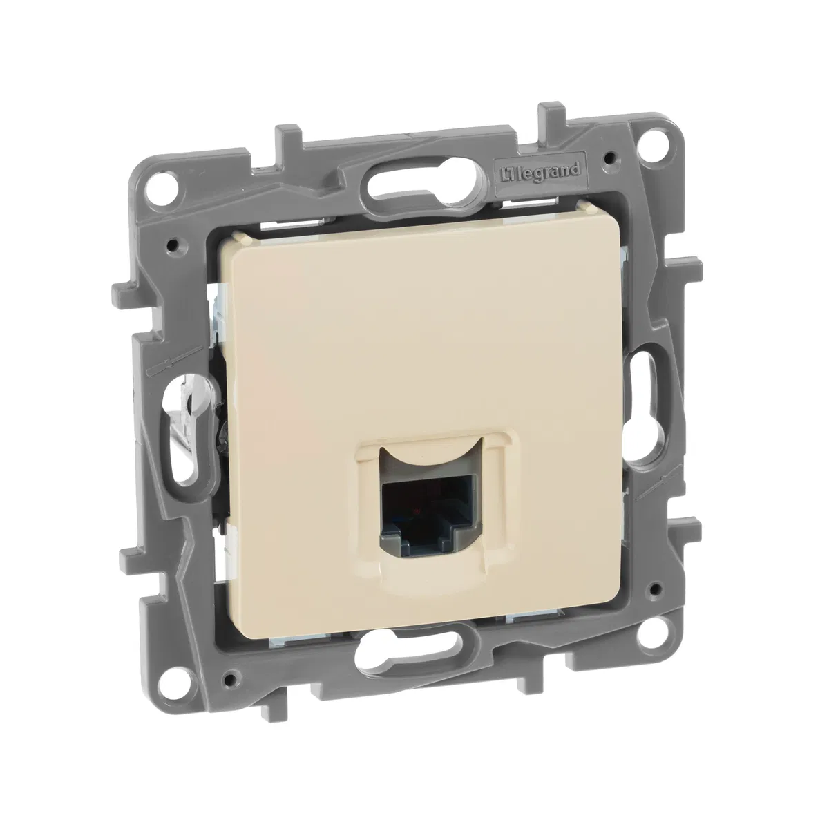 ETIKA Розетка компьютерная RJ45 категория 5Е UTP слоновая кость 672341 Legrand