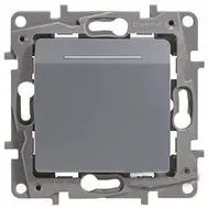 ETIKA Выключатель карточный 2А алюминий 672493 Legrand