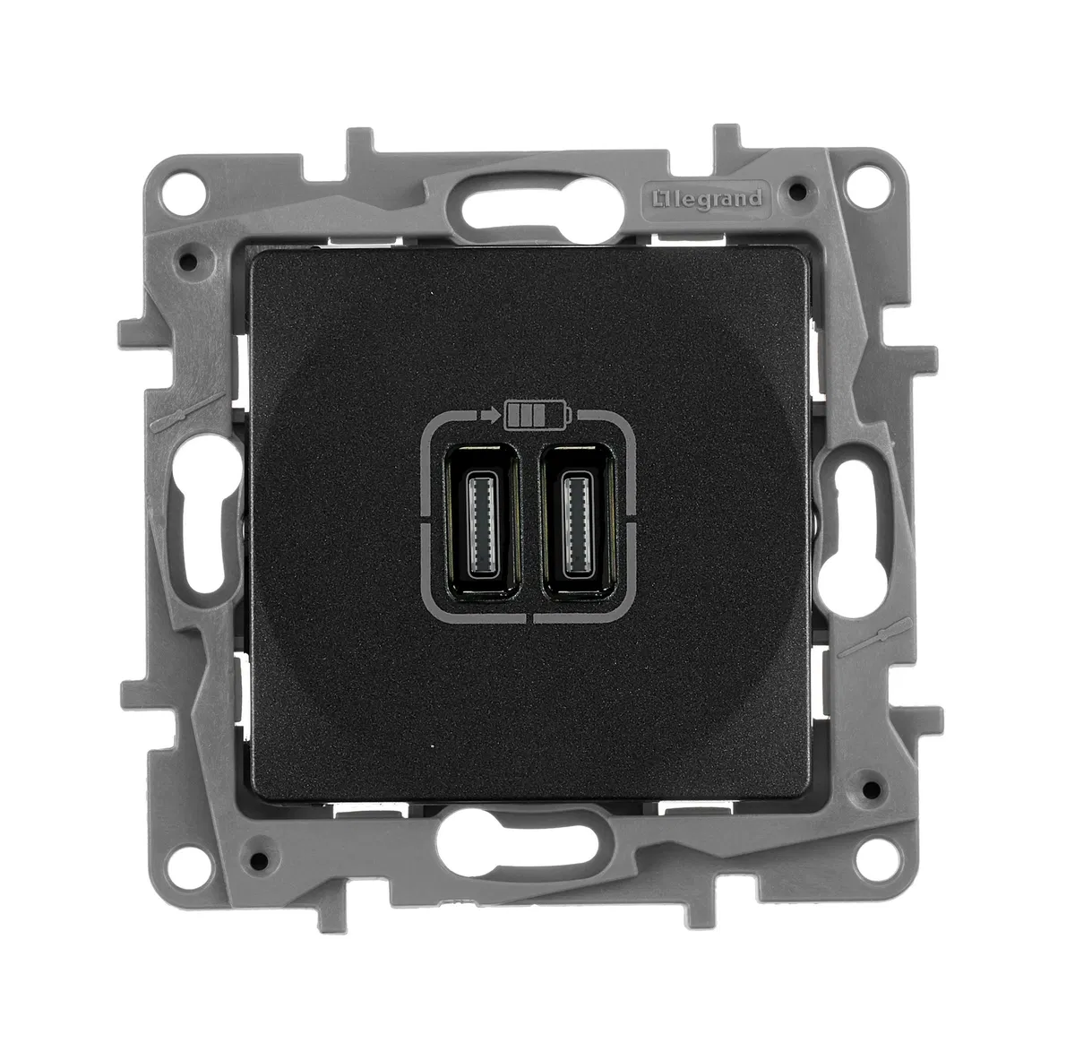 ETIKA Розетка USB C+C 15Вт антрацит 672635 Legrand