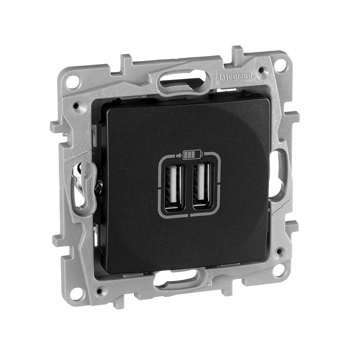ETIKA Розетка USB A+A 15Вт антрацит 672694 Legrand