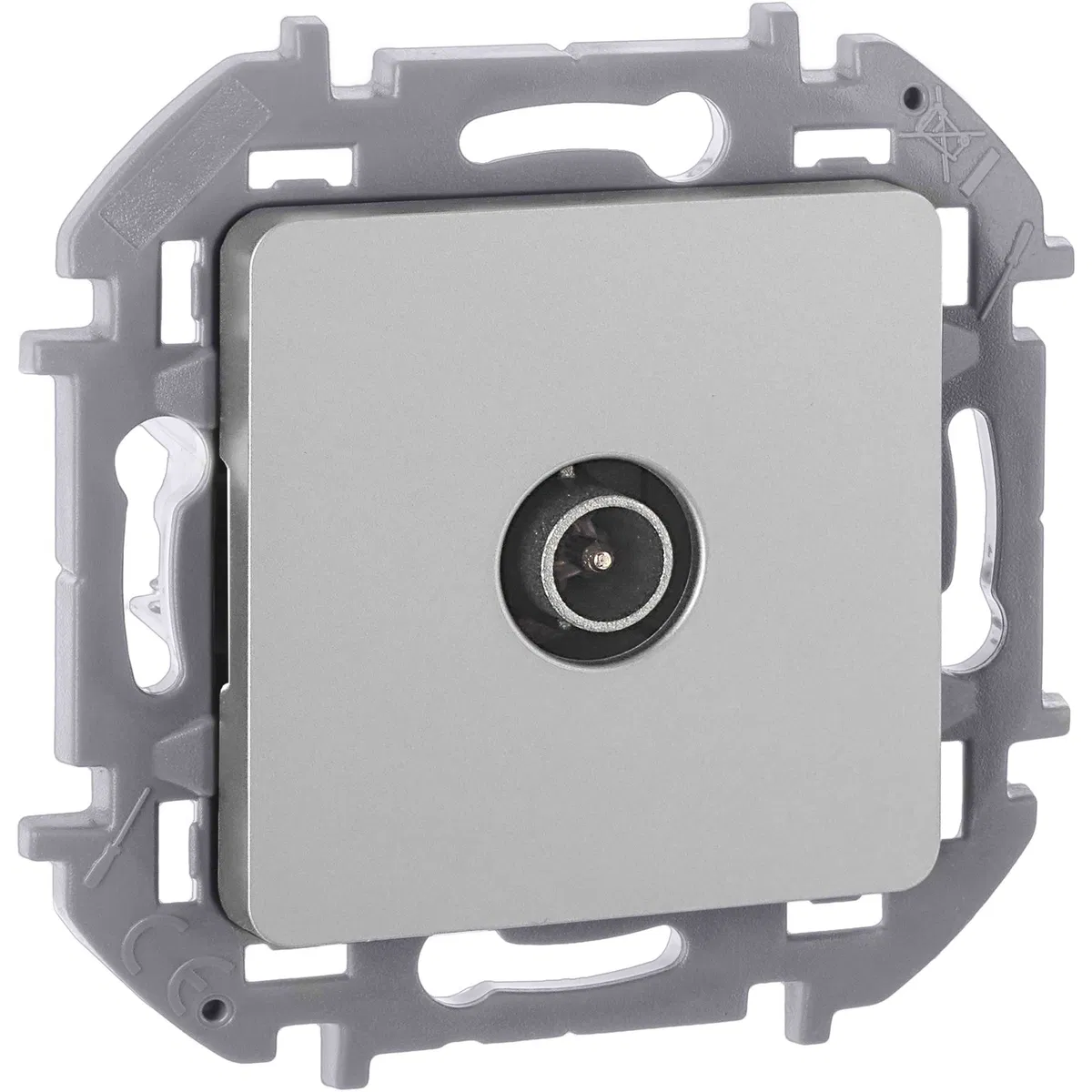 INSPIRIA Розетка TV проходная алюминий 673862 Legrand