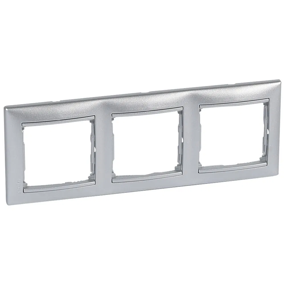 VALENA DIY Рамка 3-местная алюминий 694332 Legrand