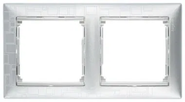 VALENA DIY Рамка 2местная алюминий матовый 694354 Legrand
