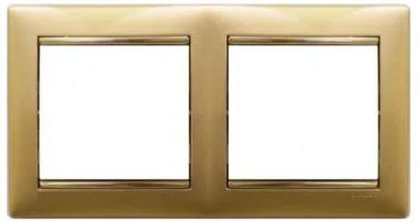 VALENA DIY Рамка 2-местная золото матовое 694360 Legrand