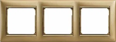 VALENA DIY Рамка 3-местная золото матовое 694361 Legrand
