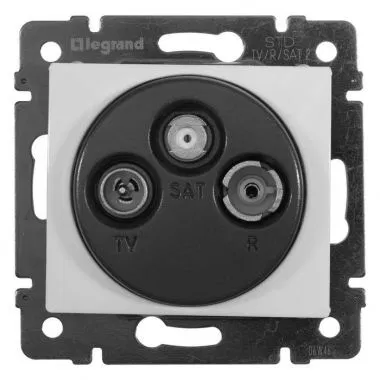 VALENA DIY Розетка TV-FM-SAT тип звезда алюминий 694375 Legrand