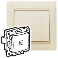 VALENA DIY Выключатель 1-клавишный с подсветкой схема 1L 10АХ безвинтовые зажимы слоновая кость 695601 Legrand