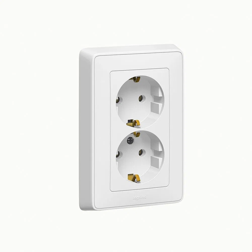 Cariva DIY Розетка 2x2К+З, нем. Стандарт, бел 695948 Legrand