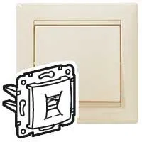 VALENA DIY Розетка телефонная двойная RJ11 слоновая кость 696742 Legrand